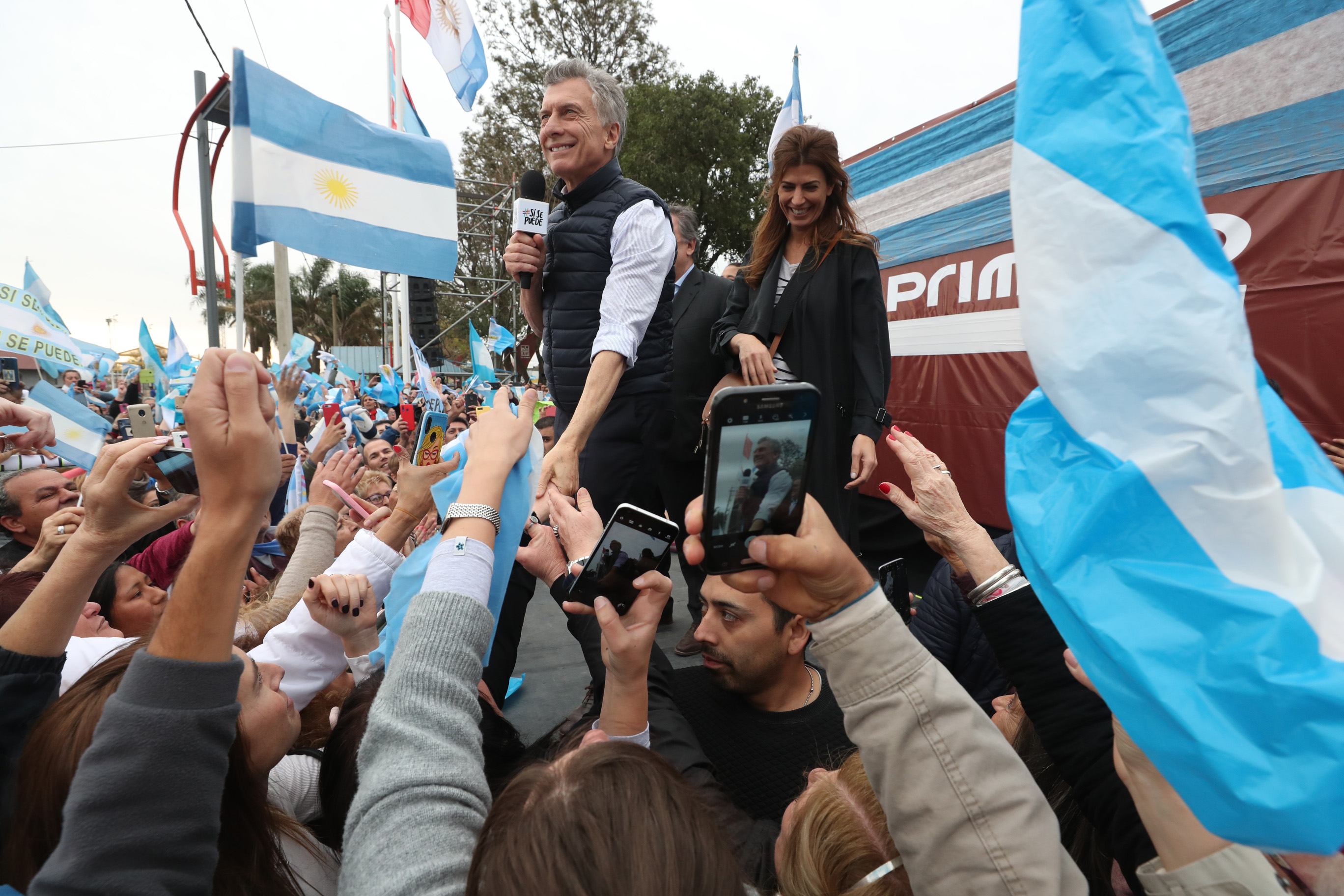 El Presidente Macri en Río Primero, Córdoba.