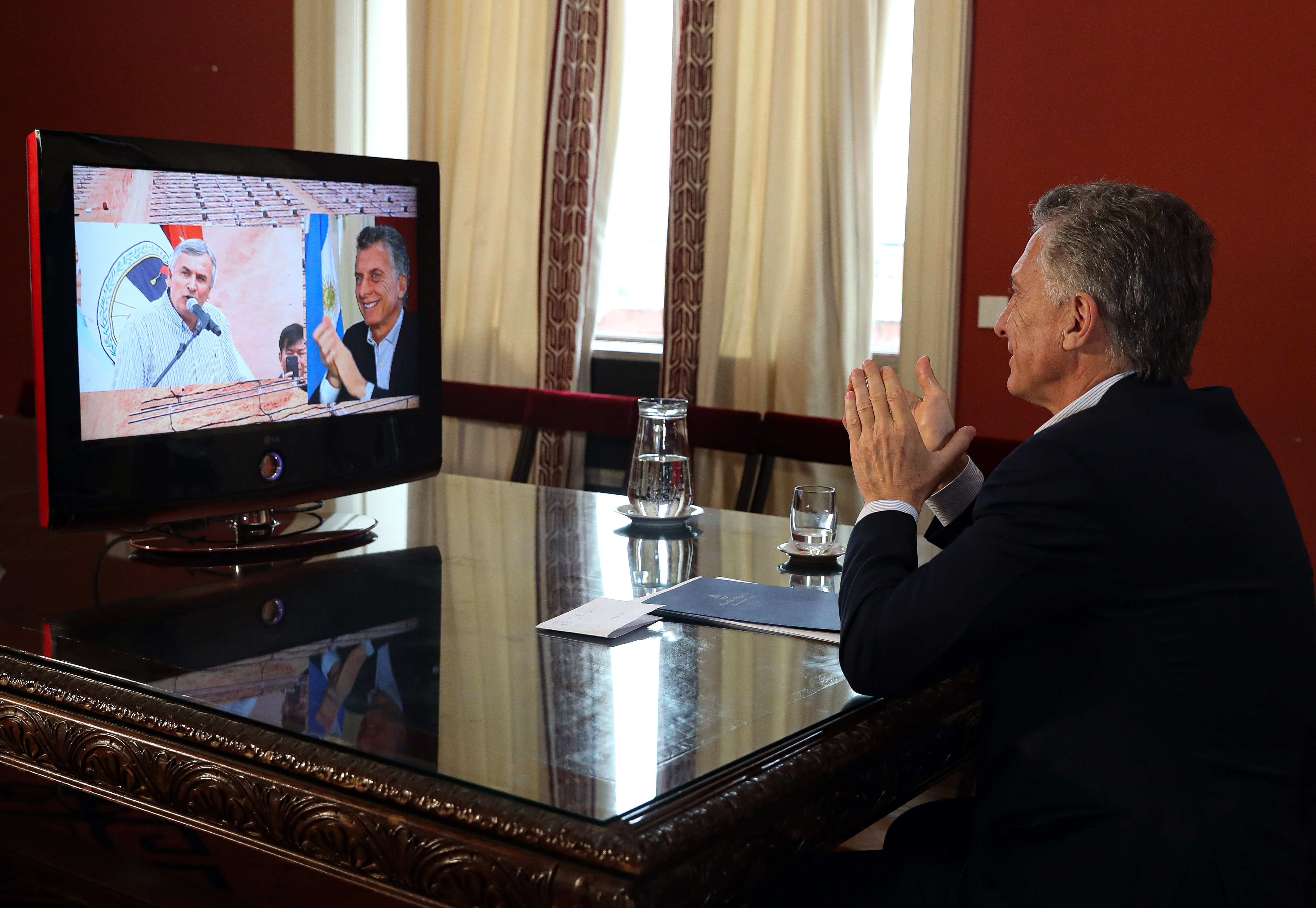 El Presidente Macri participó por videoconferencia de la inauguración del Parque Solar Cauchari, en Jujuy.