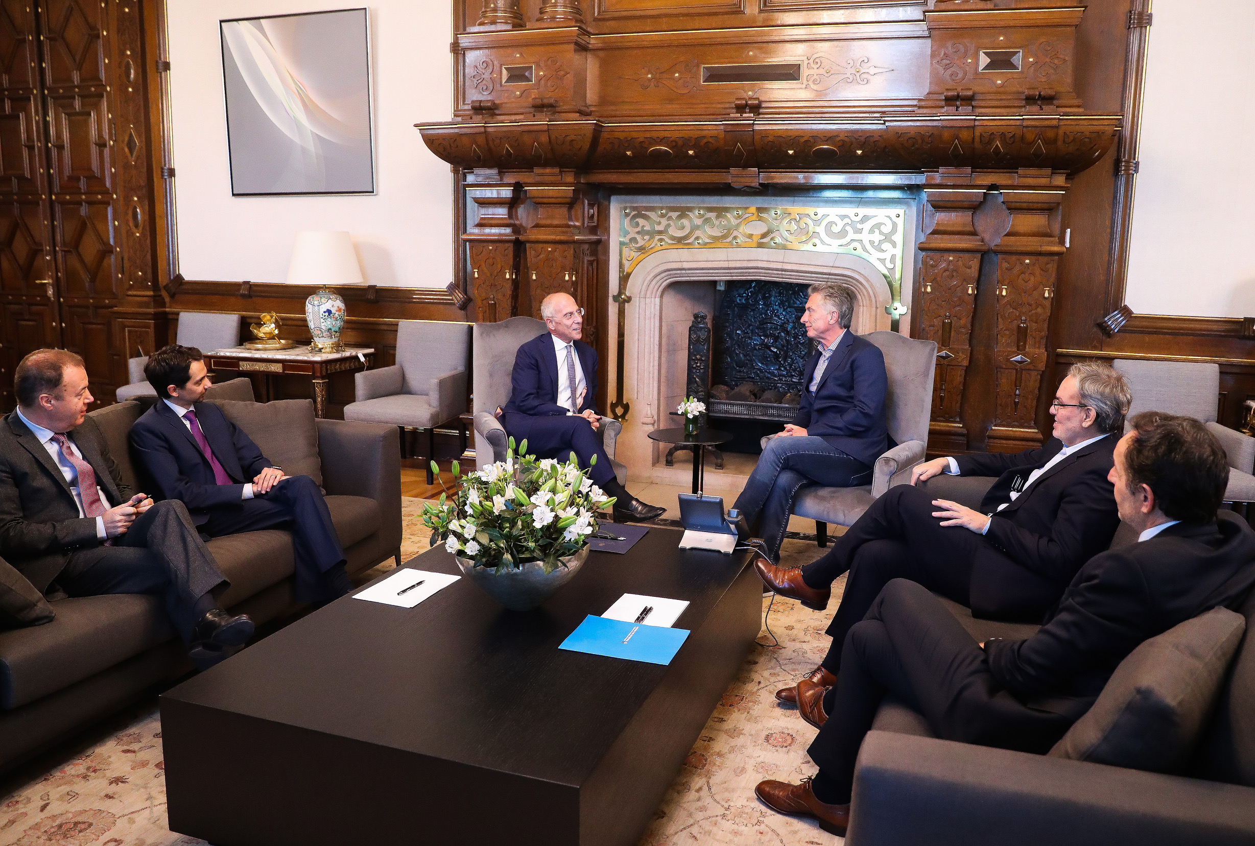 El Presidente Macri recibió en la Casa Rosada a directivos de la empresa ENEL.