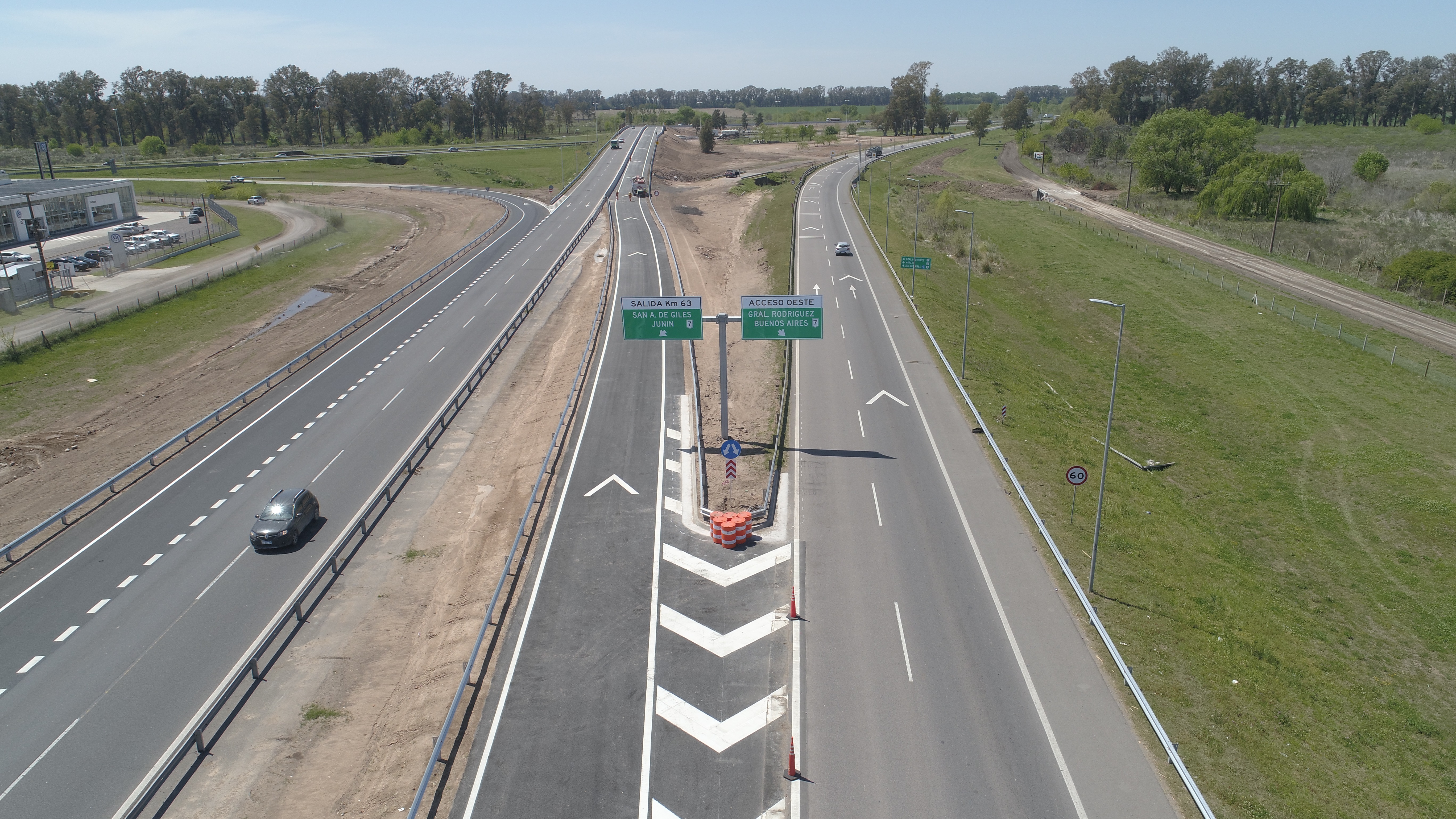 Ya funciona la nueva conexión directa entre el Acceso Oeste y la Autopista de la RN 5 en Luján.