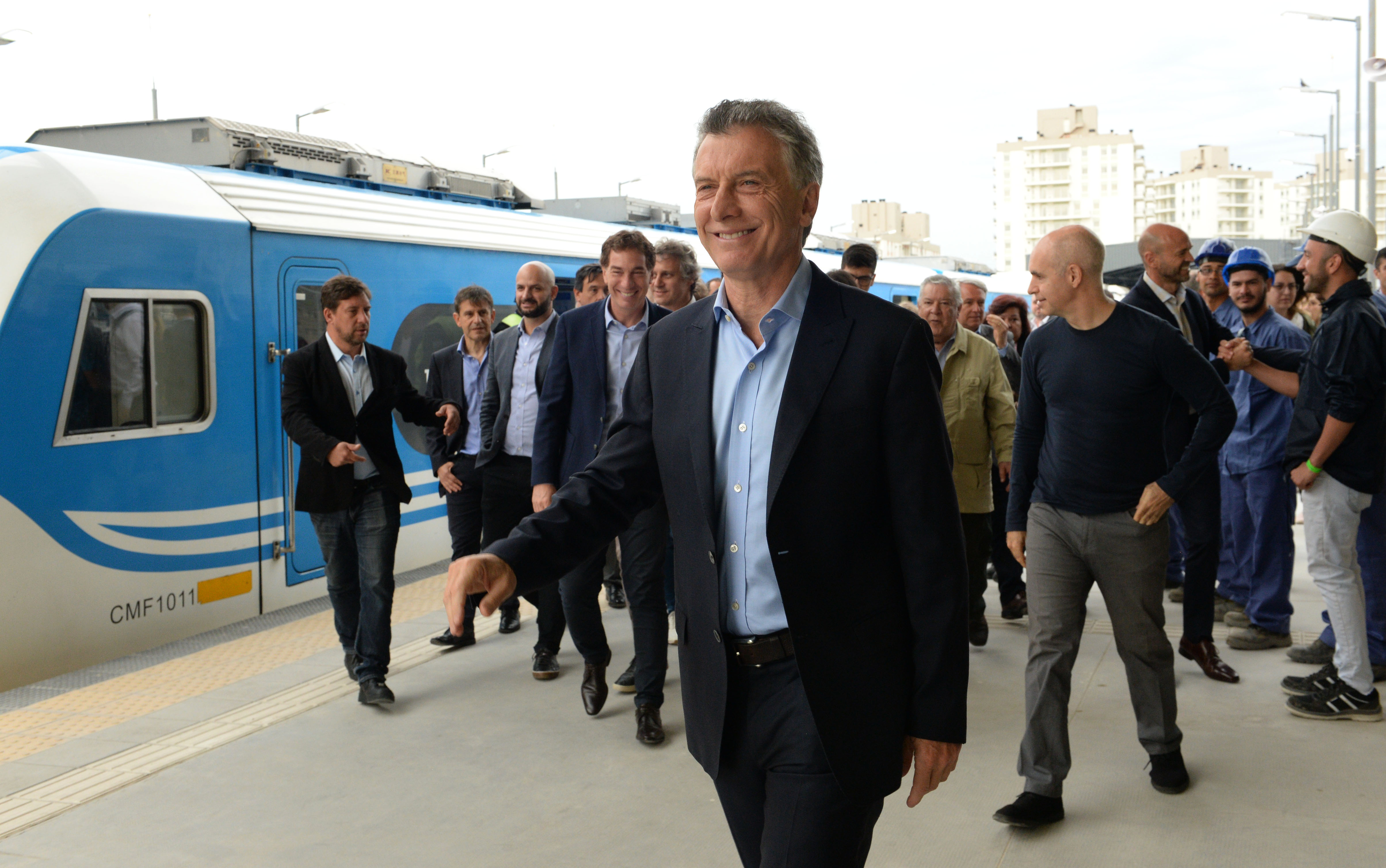 El Presidente Macri inauguró la nueva estación elevada Sáenz, del ferrocarril Belgrano Sur.