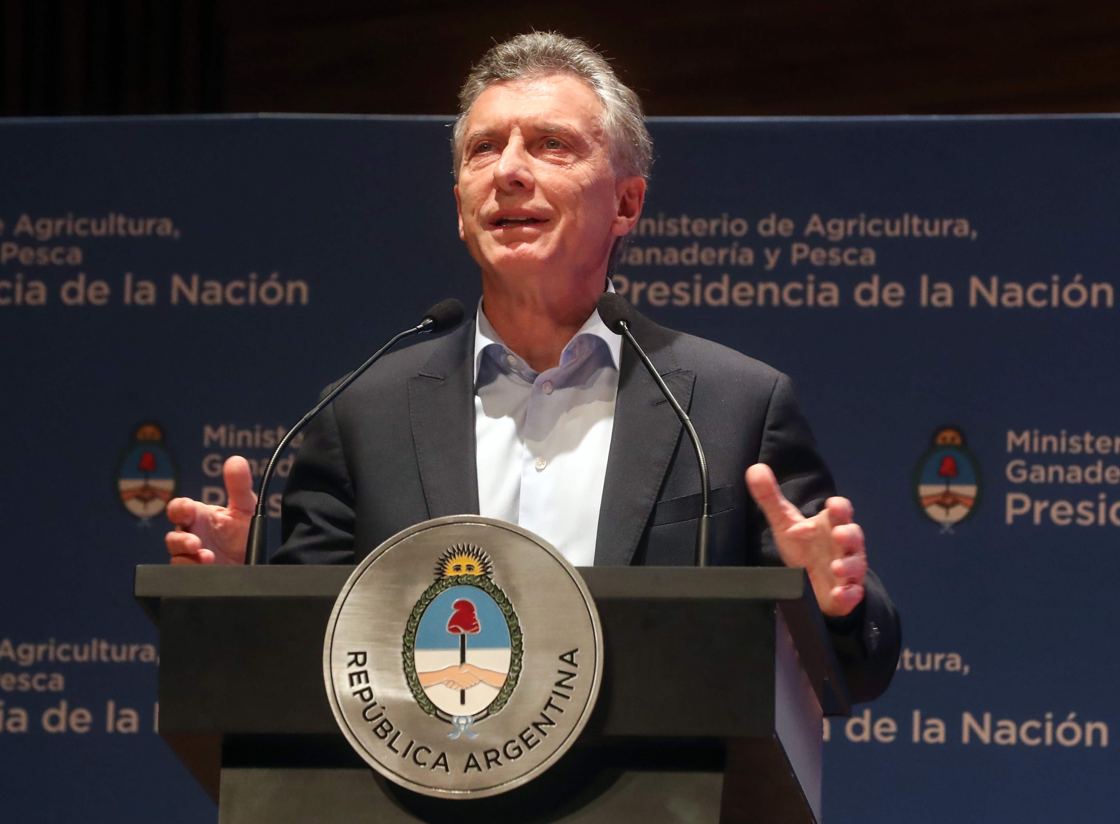 El Presidente Macri encabezó la presentación del informe de gestión del Ministerio de Agricultura.