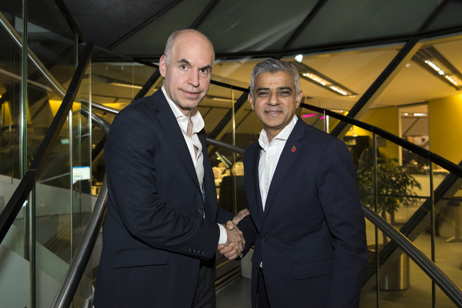 Rodríguez Larreta y el alcalde de Londres Sadiq Khan