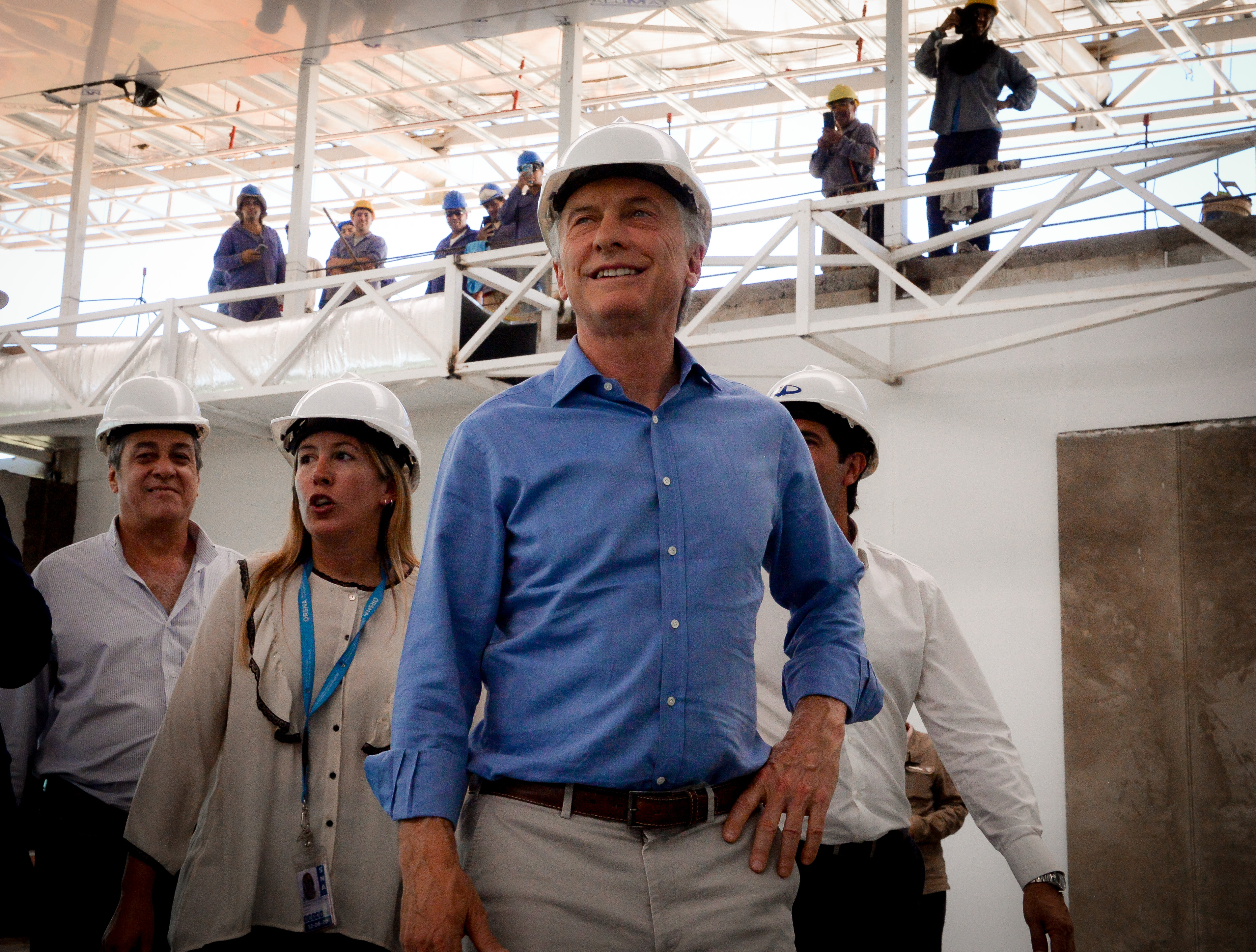 El Presidente Macri recorrió las obras de ampliación del Aeropuerto de Puerto Iguazú.