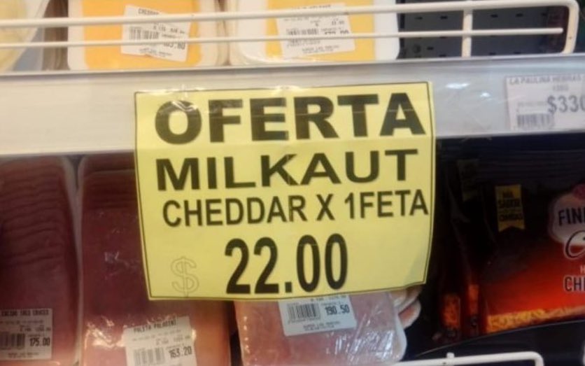 Debido al aumento de los alimentos, se empezó a vender el queso de a una feta.