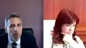 La Vicepresidente de la Nación, Cristina Kirchner y el fiscal federal de la Nación, Diego Luciani.