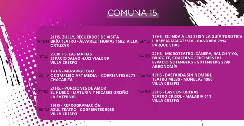 El viernes 30 comienza el Festival de Teatro Independiente de la Comuna 15.