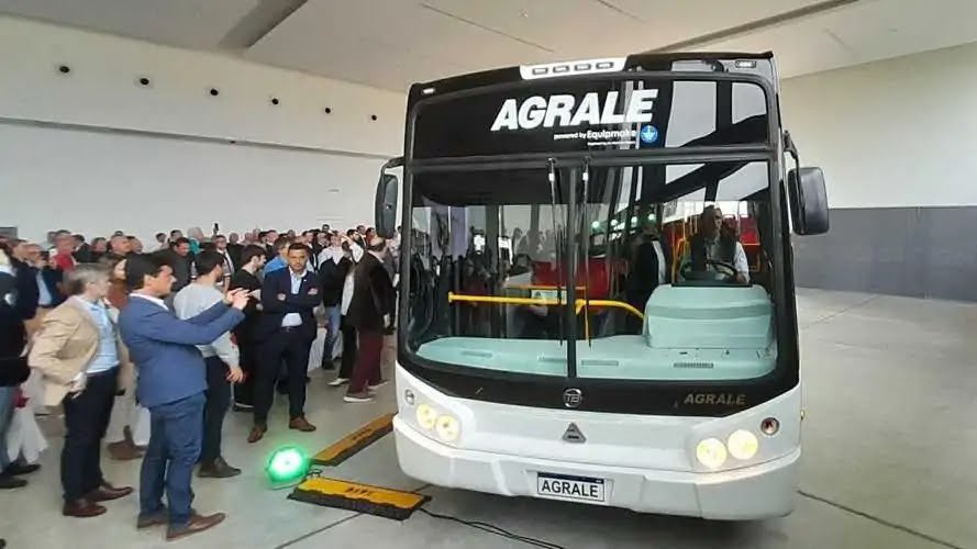 El primer bus eléctrico fabricado en Argentina.