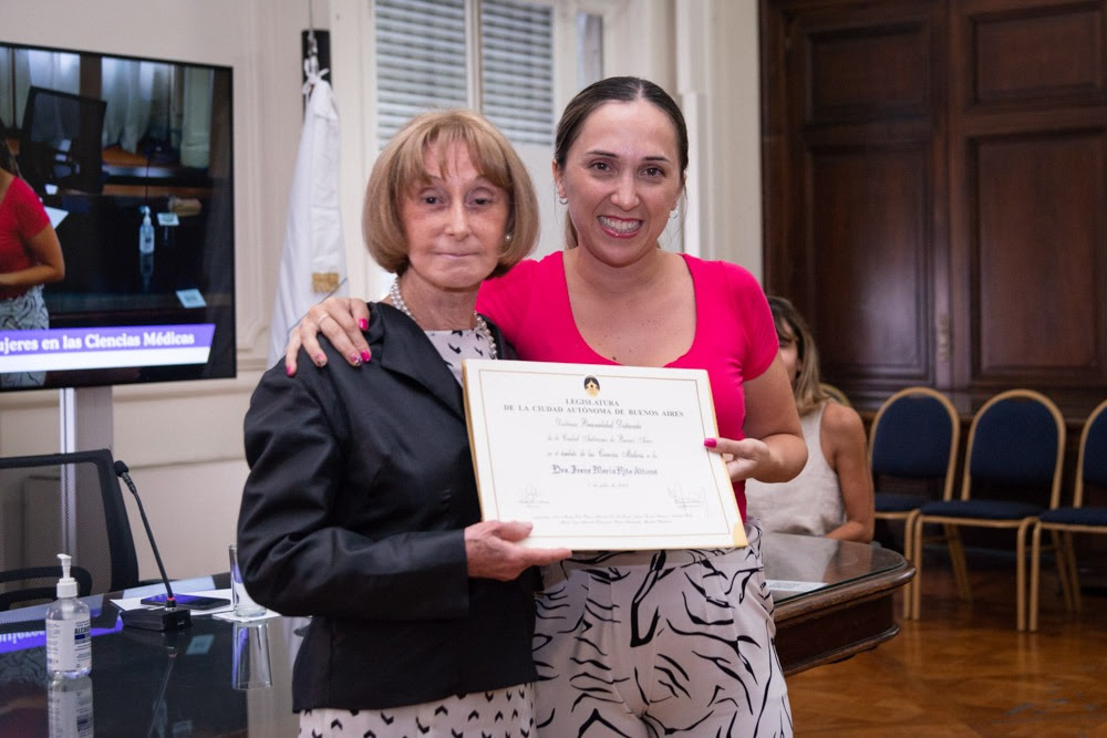 Los legisladores de la Ciudad de Buenos Aires declararon como Personalidad Destacada en el ámbito de las Ciencias Médicas a la doctora y cirujana, Irene María Rita Altuna.